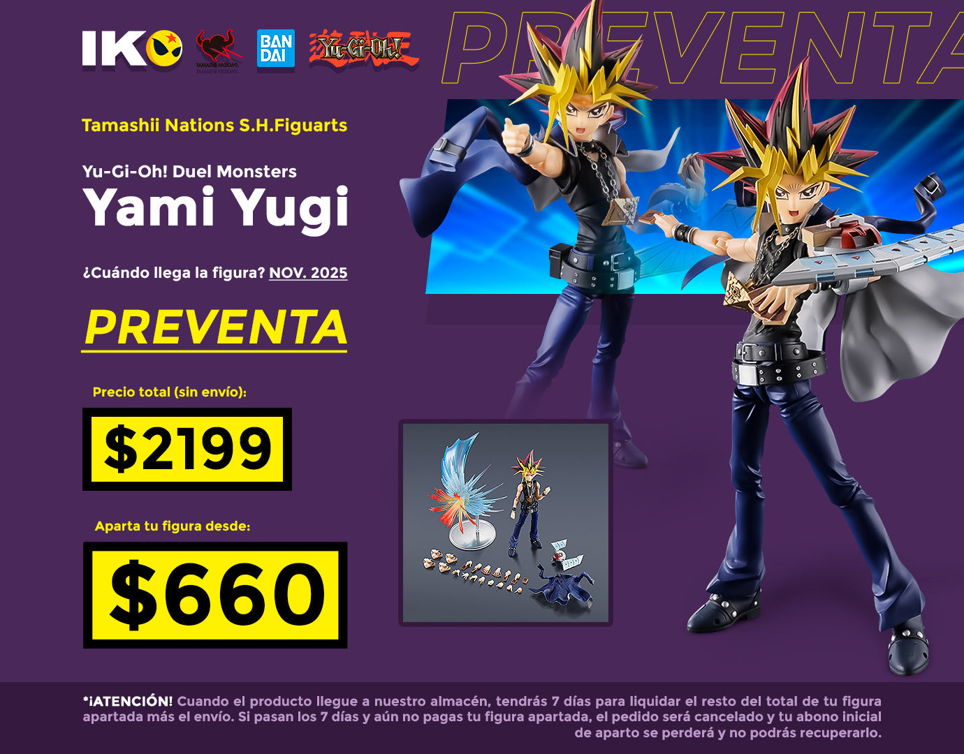 (PREVENTA) S.H.Figuarts Yami Yugi (Yu-Gi-Oh!)