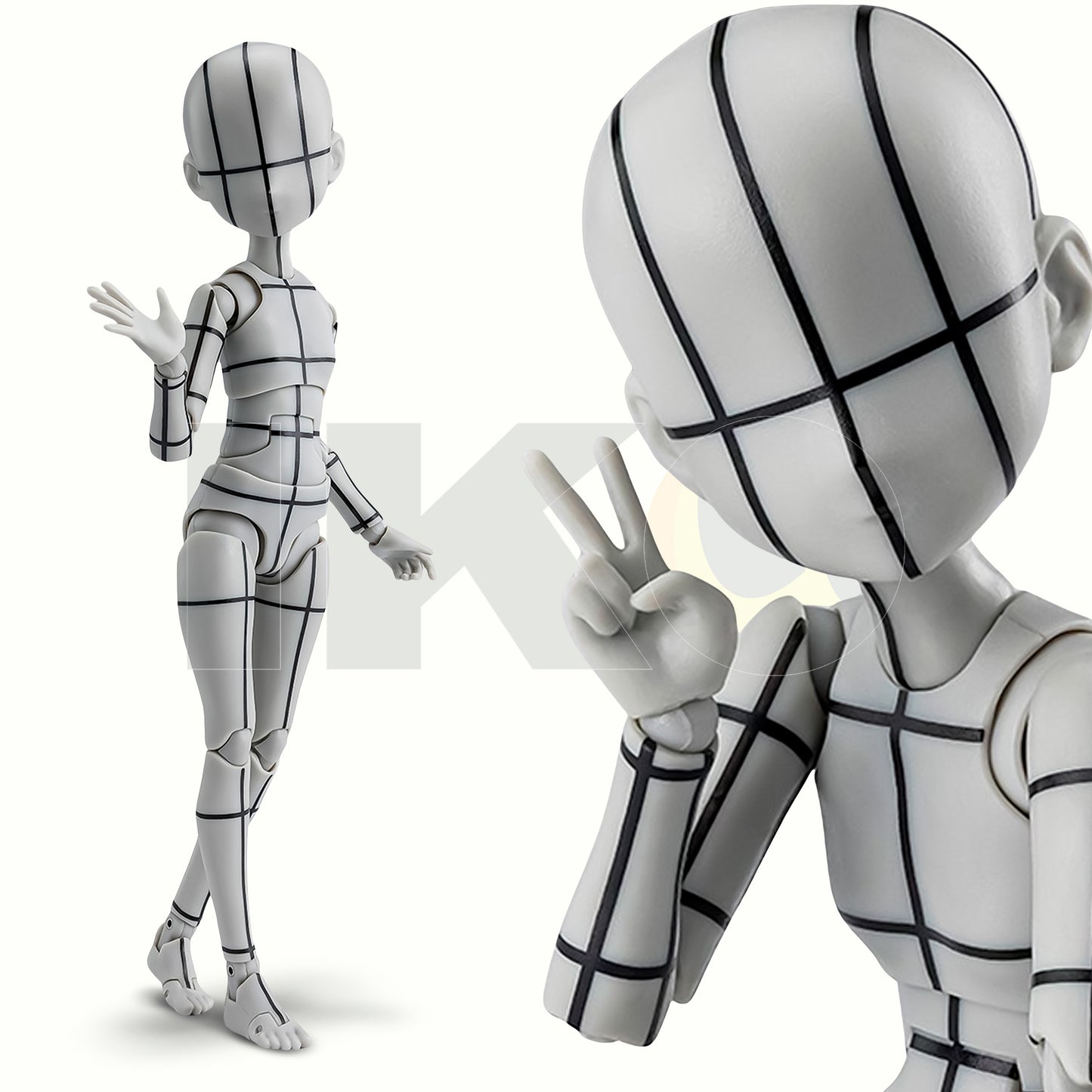 (PREVENTA) S.H.Figuarts Body-chan: Ken Sugimori Edition -Wireframe- (Gray Color Ver.)