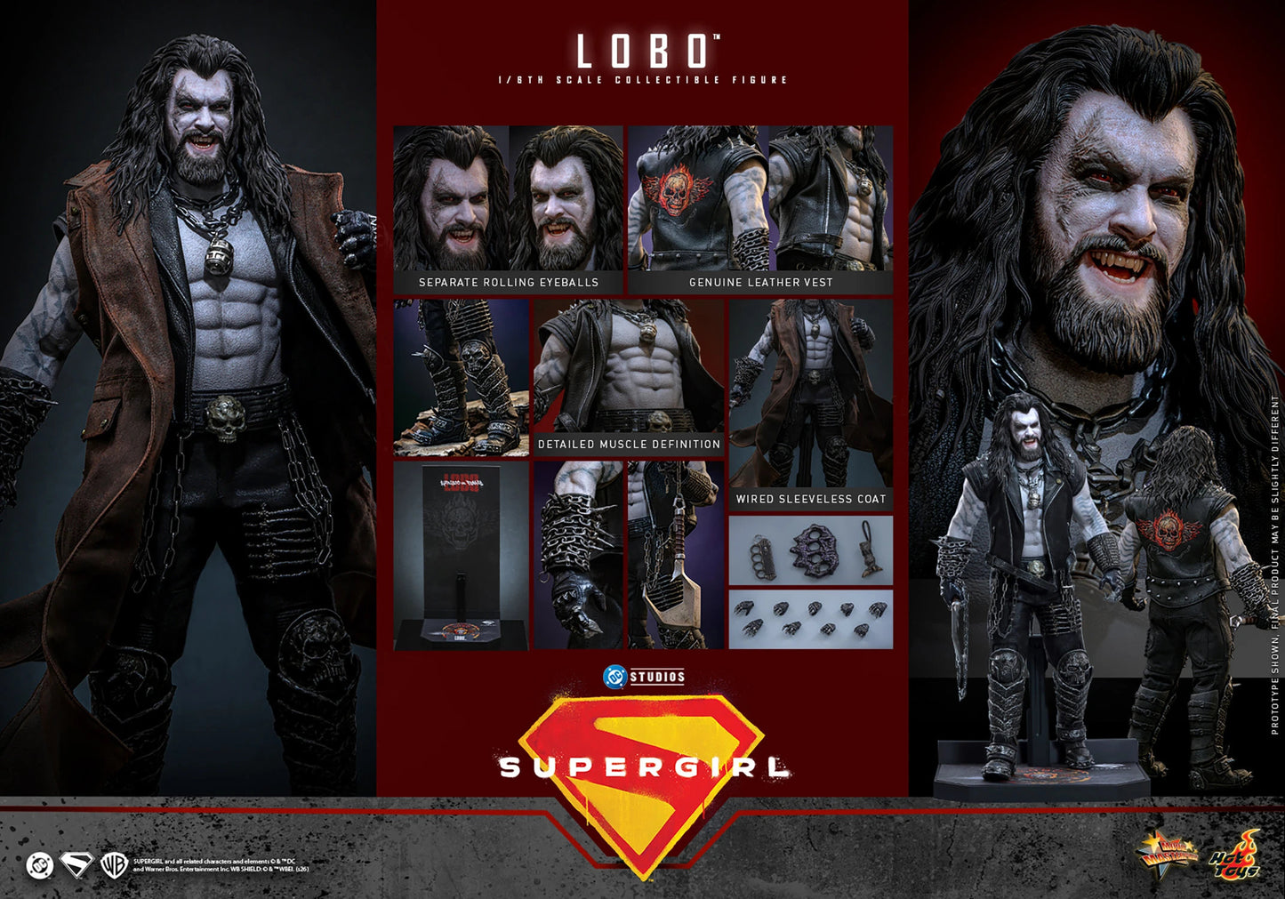 (PREVENTA) Hot Toys Lobo (Supergirl) Movie Masterpiece Fully Poseable Figure