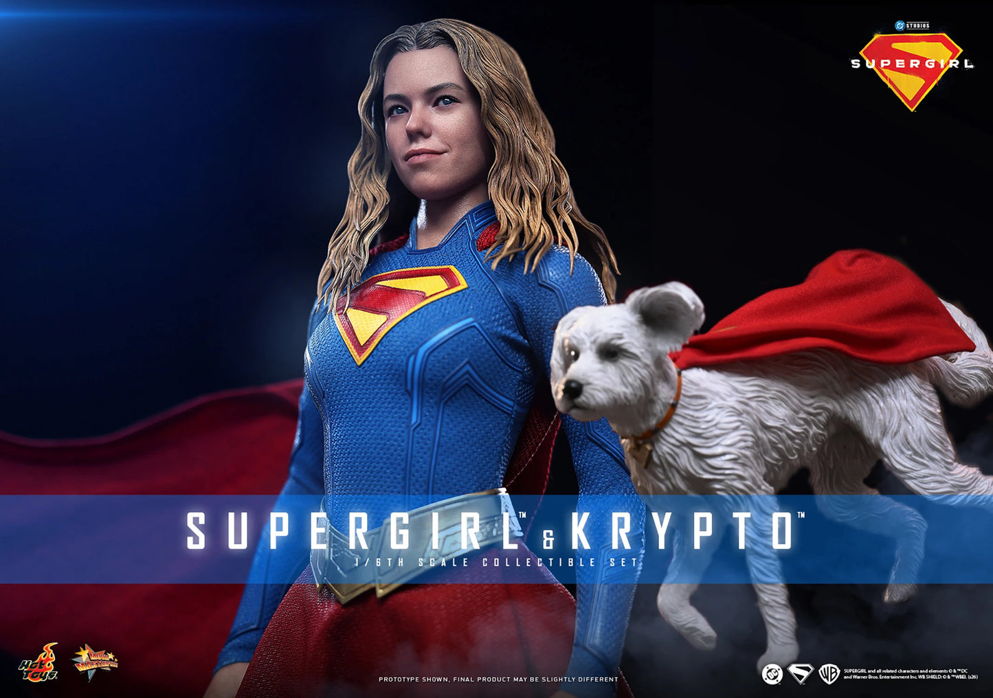 (PREVENTA) Hot Toys Supergirl & Krypto Movie Masterpiece Fully Poseable Figure