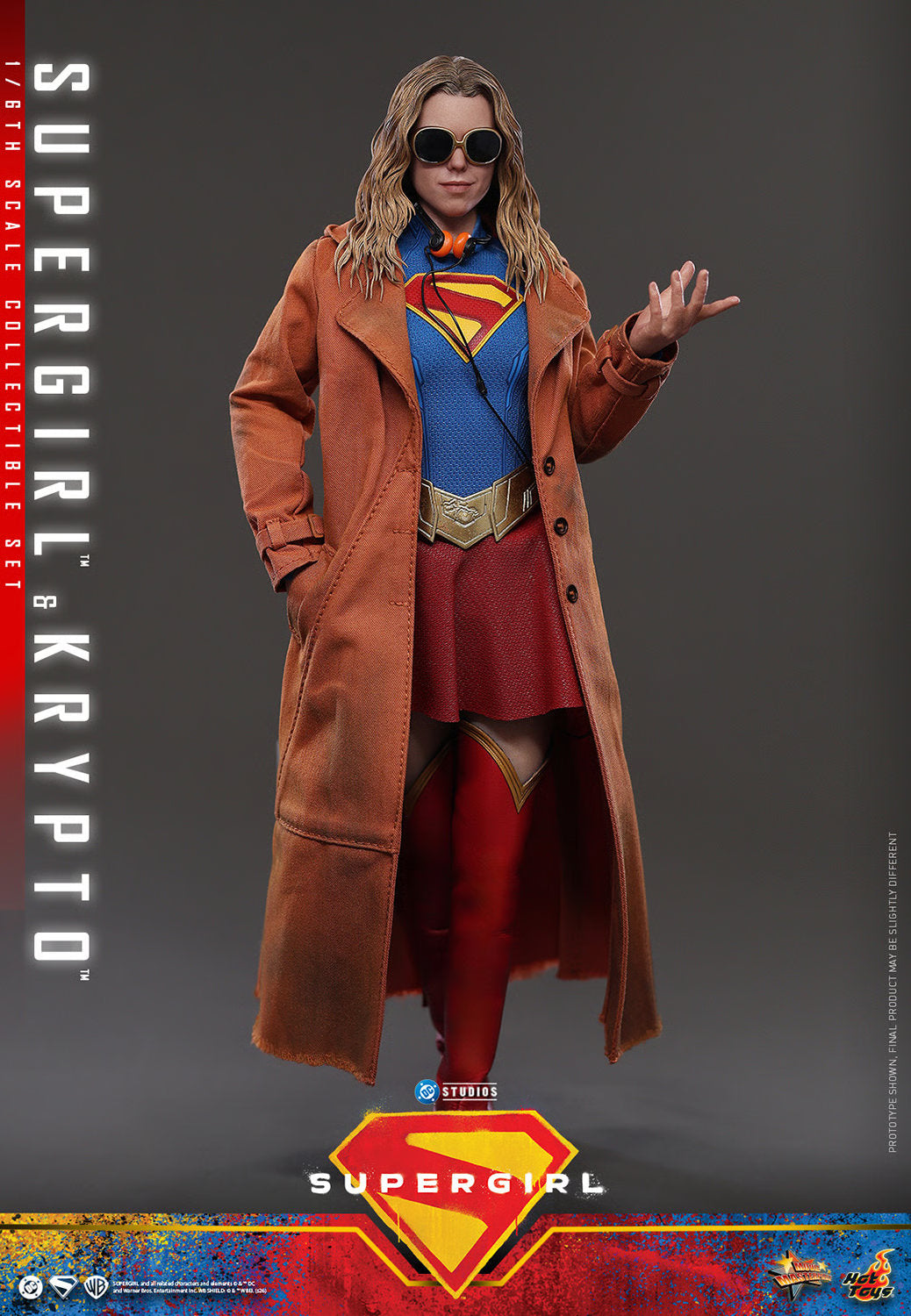 (PREVENTA) Hot Toys Supergirl & Krypto Movie Masterpiece Fully Poseable Figure