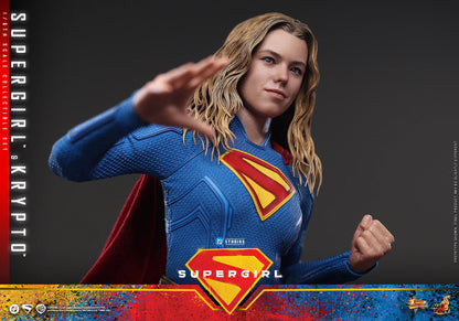 (PREVENTA) Hot Toys Supergirl & Krypto Movie Masterpiece Fully Poseable Figure