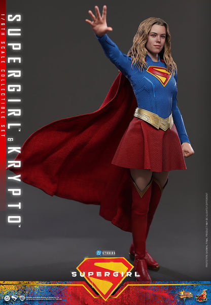 (PREVENTA) Hot Toys Supergirl & Krypto Movie Masterpiece Fully Poseable Figure