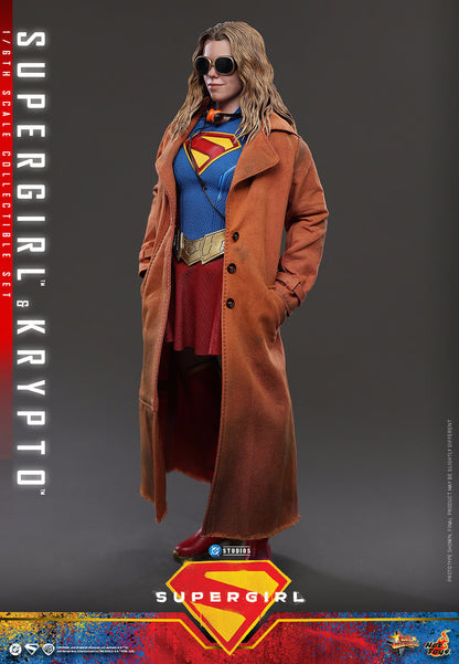 (PREVENTA) Hot Toys Supergirl & Krypto Movie Masterpiece Fully Poseable Figure