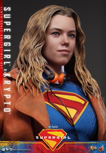 (PREVENTA) Hot Toys Supergirl & Krypto Movie Masterpiece Fully Poseable Figure