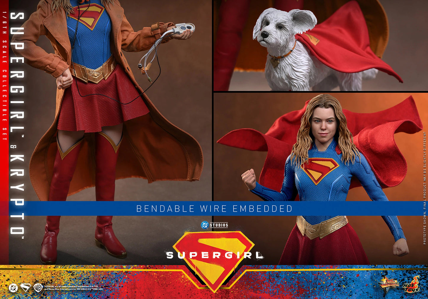 (PREVENTA) Hot Toys Supergirl & Krypto Movie Masterpiece Fully Poseable Figure