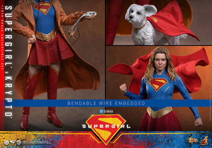 (PREVENTA) Hot Toys Supergirl & Krypto Movie Masterpiece Fully Poseable Figure