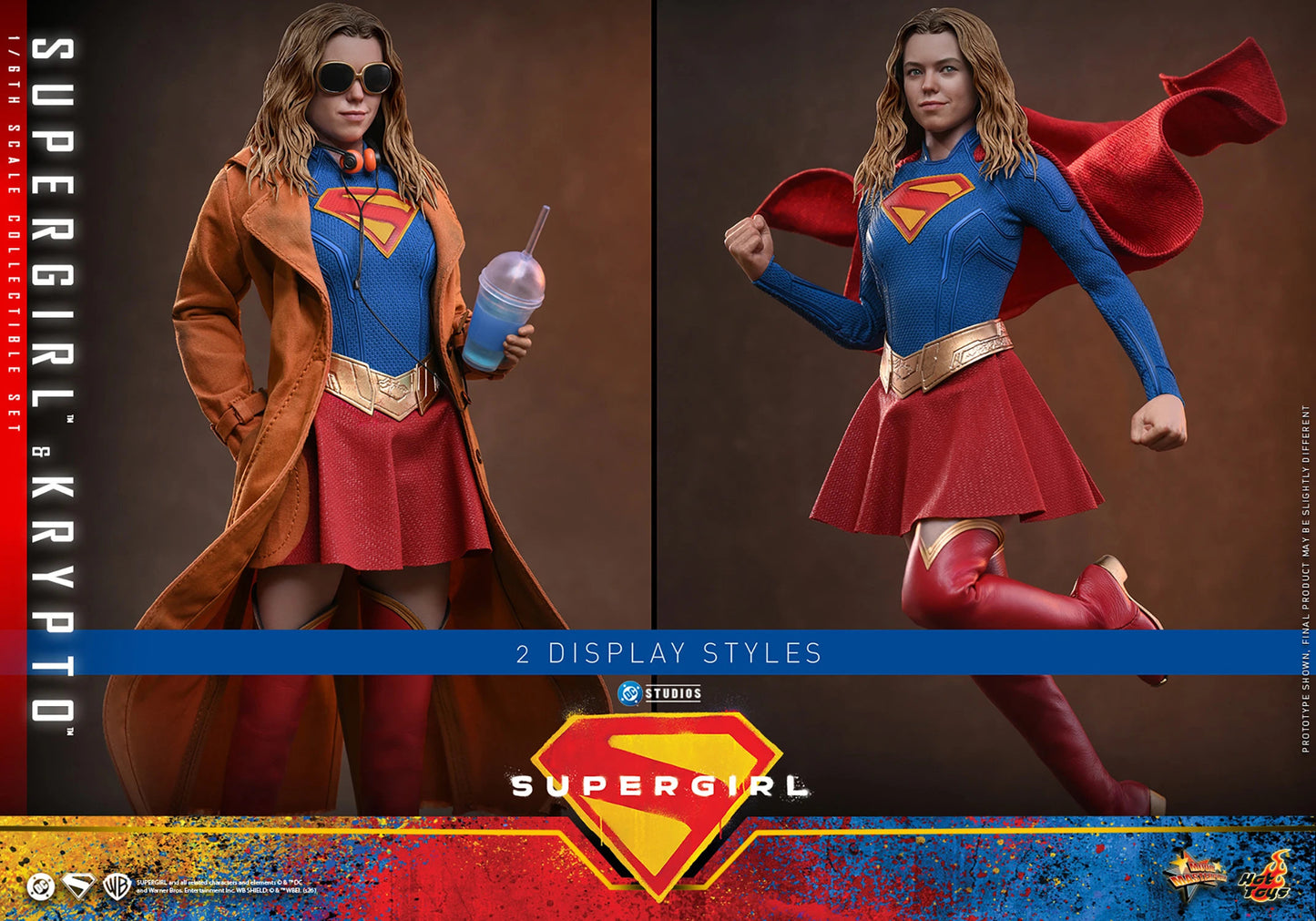 (PREVENTA) Hot Toys Supergirl & Krypto Movie Masterpiece Fully Poseable Figure