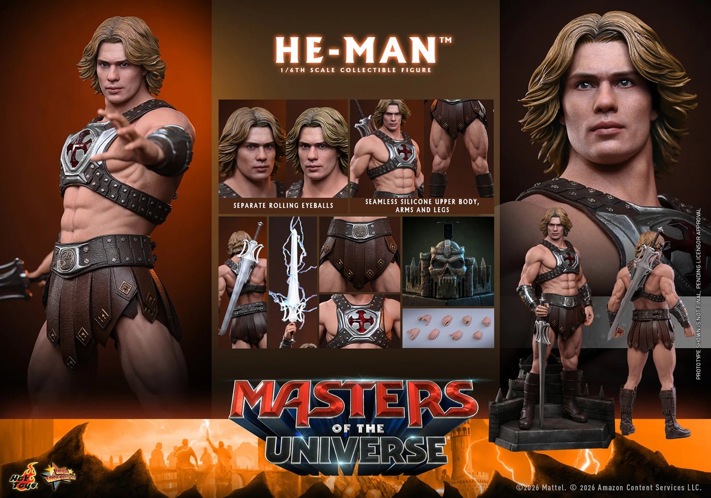 (PREVENTA) Hot Toys He-Man Masters of the Universe Movie Masterpiece Fully Poseable Figure