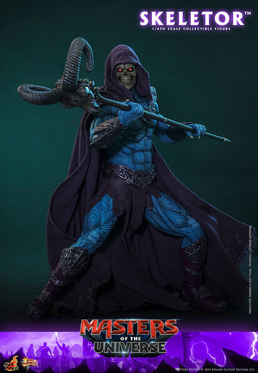 (PREVENTA) Hot Toys Skeletor Masters of the Universe Movie Masterpiece Fully Poseable Figure