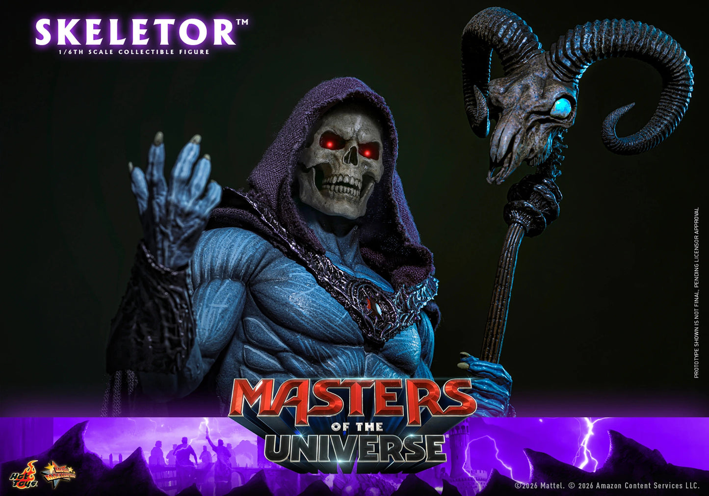 (PREVENTA) Hot Toys Skeletor Masters of the Universe Movie Masterpiece Fully Poseable Figure