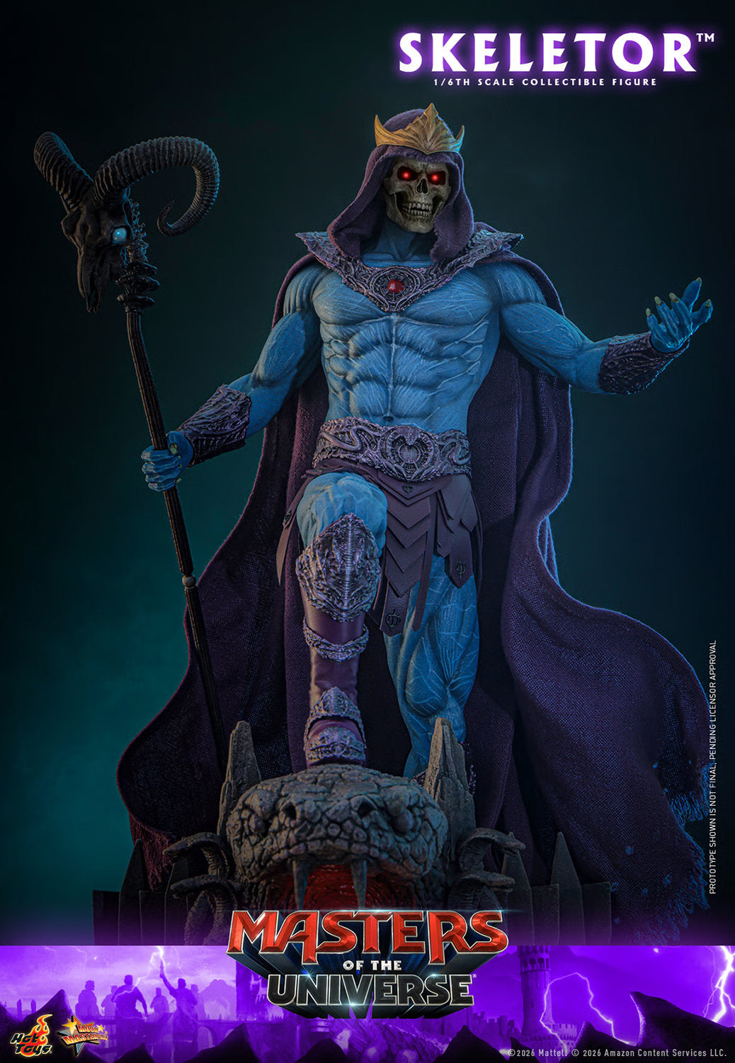 (PREVENTA) Hot Toys Skeletor Masters of the Universe Movie Masterpiece Fully Poseable Figure