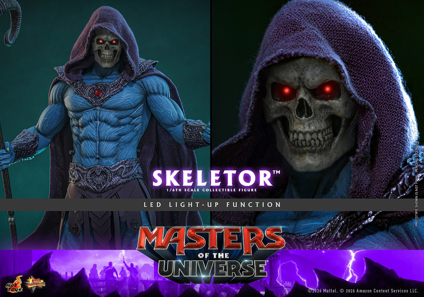 (PREVENTA) Hot Toys Skeletor Masters of the Universe Movie Masterpiece Fully Poseable Figure