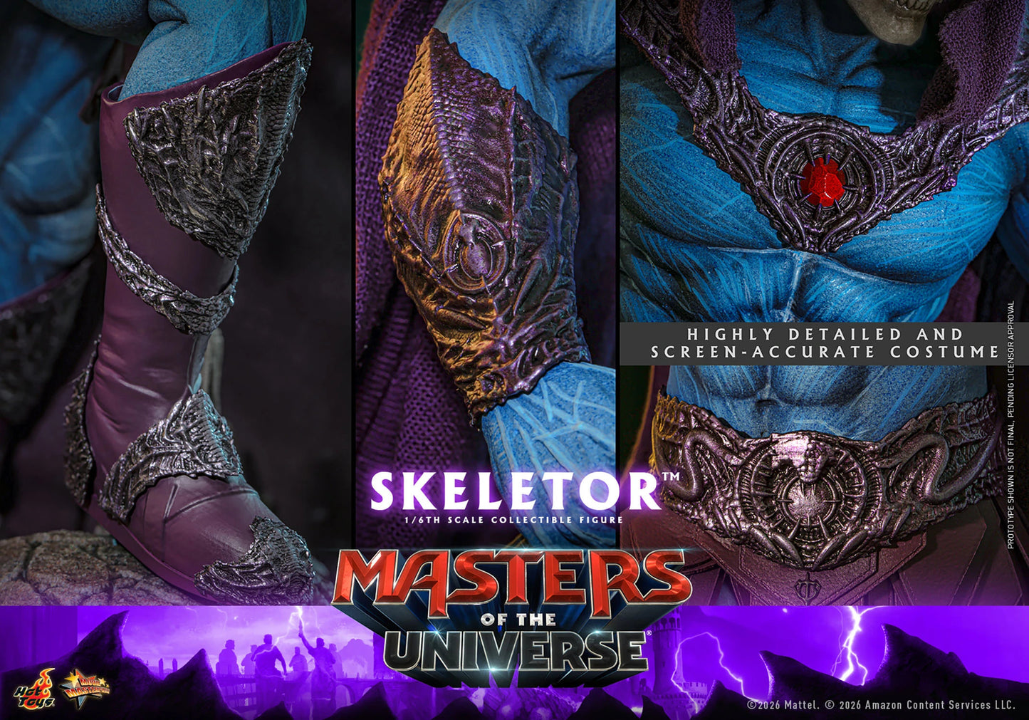 (PREVENTA) Hot Toys Skeletor Masters of the Universe Movie Masterpiece Fully Poseable Figure