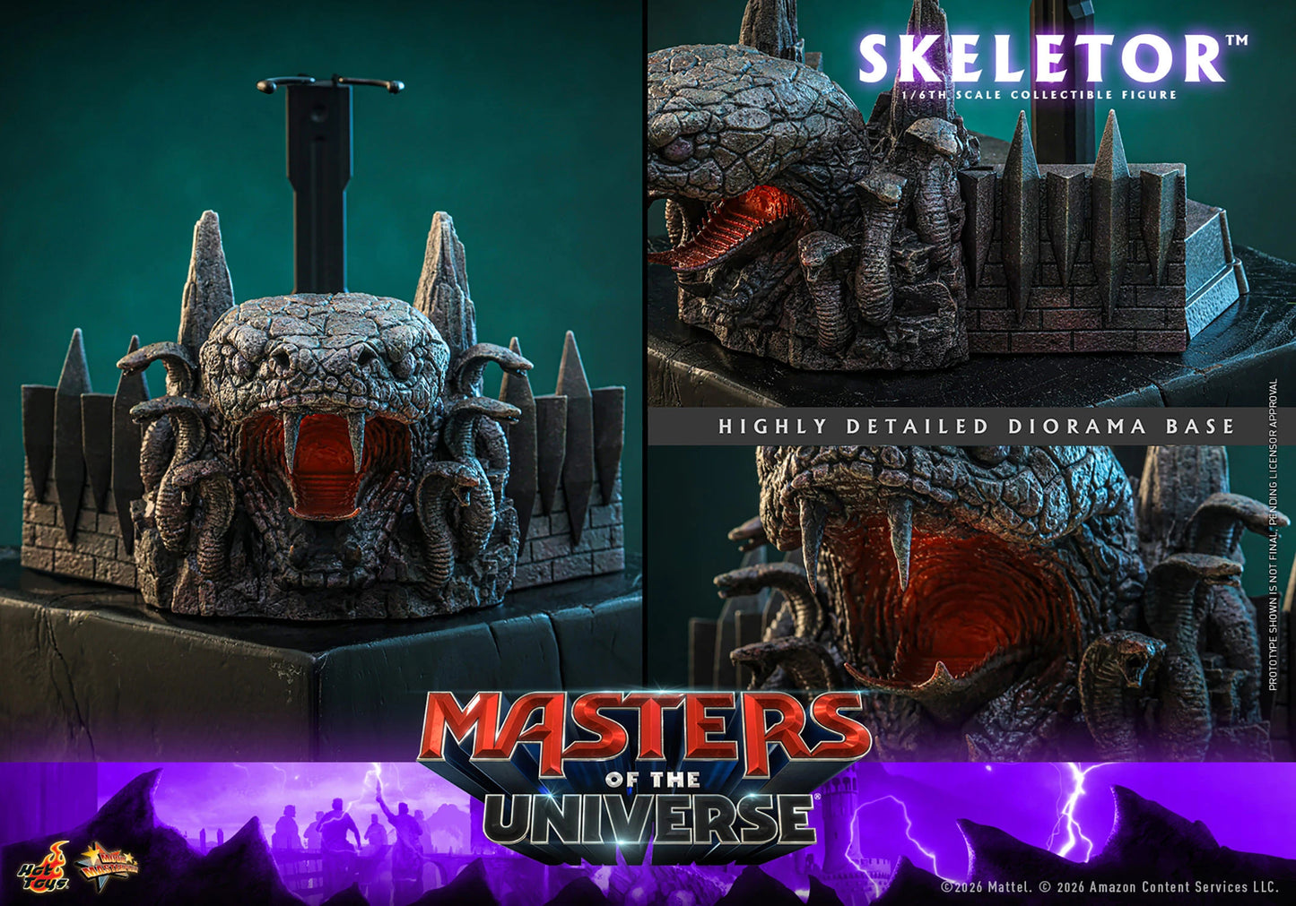 (PREVENTA) Hot Toys Skeletor Masters of the Universe Movie Masterpiece Fully Poseable Figure