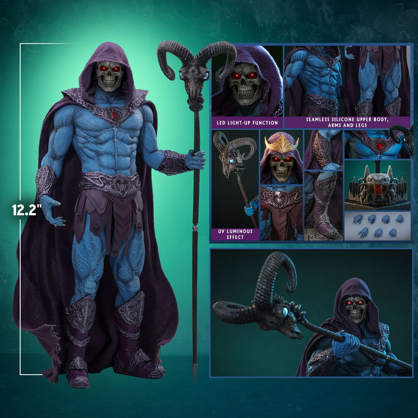 (PREVENTA) Hot Toys Skeletor Masters of the Universe Movie Masterpiece Fully Poseable Figure